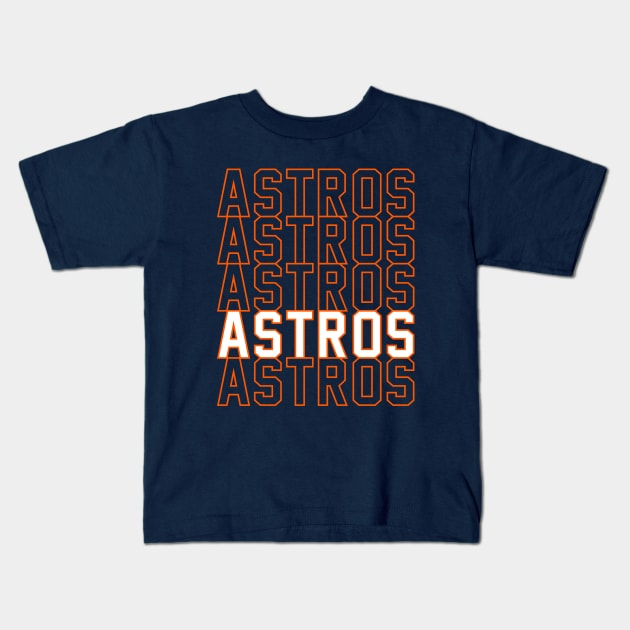 ASTROS Kids T-Shirt by Throwzack